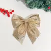 Adornos de lazo de lentejuelas con purpurina transfronterizos, guirnalda para árbol de Navidad, decoración de escena para escaparate, decoración de escena de fiesta