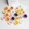 Flor de Simulación Cabezas de Flor de Rosa Chunxiang Cabezas de Flor de Rosa Pequeñas para DIY Rincón Pequeño Accesorios de Broche Decoración de Caja de Regalo para Fotografía