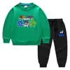 2023 Primavera y otoño nueva ropa infantil transfronteriza suéter para niños pantalones de dibujos animados conjunto de dos piezas bebé algodón traje de manga larga