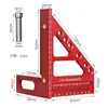 Regla triangular extendida de aleación de aluminio para carpintería, regla de ángulo métrico, herramienta de medición de marcado y posicionamiento para carpintería