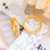 Color Duradero y Resistente, Oro Arena Tradicional, Diseño Brillante de Hielo Triturado, Anillo de Oro Arena Versátil de Gama Alta Más Vendido
