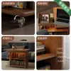 Mesa de Centro de Madera Maciza, Mesa Pequeña Multifuncional Simple, Lateral para Sala de Estar de Apartamento Pequeño, Carrito Móvil para el Hogar, Mesa Lateral para Sofá