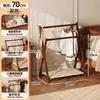 Perchero plegable estilo perezoso, de pie, pequeño perchero para dormitorio del hogar, perchero colgante ahorrador de espacio, estante de almacenamiento