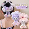 Kuromi Trasero Scrunchie de Flores para Niños para Niñas Lindo Lazo para Moño Accesorio para el Cabello