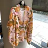 Bufanda Estampado de Limón Francés Bufanda de Seda Gasa de Bali Tacto de Algodón Lino Tamaño Grande Bufanda de Seda Chal de Viaje Protección Solar para Mujeres