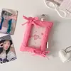 Tela Ins Cojín Pequeño Cubierta de Almacenamiento Polaroid Estilo K Lazo Estrella Persecución Portatarjetas Pequeño Colgante Decorativo para Mochila