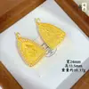 Tienda Dorada de Alta Retención de Color Mismo Estilo Colgante Amarillo del Dios de la Riqueza Incrustado con Diamantes para Mujer, Nuevo Estilo Chino Vajra Pestle Triángulo Amarillo Dios de la Riqueza Colgante de Lujo Ligero