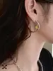 Pendientes Retro de Cobre Mate Dorado y Plateado con Estrella Personalizada Pendientes Personalizados Creativos Estilo Normcore
