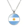 Collar con Colgante Redondo con Patrón de Bandera de País Sudamericano Entrega Directa de Fábrica de Pequeños Productos Transfronterizos