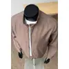 Chaqueta Retro Estilo Old Money con Cuello Alto tipo Lino para Hombre Talla Grande Marca de Moda Primavera/Otoño 2026 Chaqueta Transpirable para el Trabajo