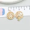 Misturado 100 5 Cores Folhas de Árvore da Vida Vazadas Série Pingente de Liga Pingente DIY Acessórios para Pulseira Colar