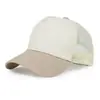 Chapéu Color Block de Verão Feminino Casual ao Ar Livre Patchwork Meio Tela Respirável Boné de Beisebol Chapéu de Aba Reta Masculino