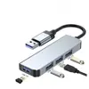 Estación de Acoplamiento Tipo C Hub Multifunción Dock de Expansión Computadora Tablet Divisor USB de Alta Definición con Lector de Tarjetas