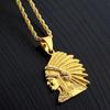 Europa, Estados Unidos, Japón y Corea del Sur fuente de comercio exterior hip-hop todo-partido titanio acero diamante colgante indio personalidad collar para hombres y mujeres