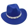 Chapéu de Cornija Curvo Amazon Chapéu de Cowboy Ocidental Chapéu de Jazz Cravejado de Diamantes Chapéu de Feltro Chapéu de Lã Preto Chapéu de Sol Cabeça Grande