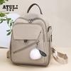 Mochila Nueva para Mujer 2025 Bolso Escolar Casual Mochila de Viaje Ligera Bolso de Hombro Color Sólido Bolso Casual para Desplazamientos