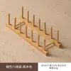 Portavasos de Bambú para Colgar Boca Abajo, Adecuado para Uso Doméstico en la Sala de Estar, Estante para Tazas de Vidrio y Tazas de Té, Escurridor, Organizador de Tazas de Té, Estante de Almacenamiento