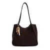 Bolsa Tote Grande Estampa de Leopardo para o Trabalho para Mulheres 2025 Outono Nova Tendência Estilo Retrô Fashionável Bolsa de Ombro Único