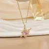 [Aço Titânio] Luxo Leve Totalmente Cravejado em Ouro Real Exquisito Micro-Cravejado Colar para Mulheres, Corrente de Clavícula da Moda Tendência Fabricante Cobre