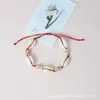 Accesorios de Viaje y Vacaciones de Verano en la Playa Transfronterizos Estilo Hawaiano Pulsera de Concha Natural Tejida a Mano para Mujer