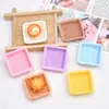 Cesta cuadrada de color con dibujos animados, crema, pegamento, accesorios de resina, accesorios de bricolaje, horquilla, agujero, zapatos, hebilla, accesorios decorativos, flores para zapatos