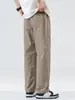 Pantalones Casuales de Secado Rápido de Verano de Moda para Hombre, Pierna Recta Suelta, Pantalones Casuales de Seda Hielo para Exteriores para Hombre, Pantalones Largos Finos a la Moda