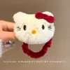 Lindo Pinza para el Cabello de Peluche Gato Kt Rojo Vino Dulce Corazón de Niña Pinza Bb Dibujo Animado Versátil Pinza para Flequillo Ins Pinza Popular