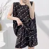 Pijama de seda de algodón con lunares, conjunto de talla grande de alta gama para mujer, conjunto fino de verano estilo chino nuevo de camiseta sin mangas y shorts para estar en casa