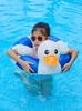 Anillo Inflable de Natación Espeso de Pato Cabeza Grande Rayado Simple para Bebé, Celebridad de Internet Pareja Shinohara, Anillo de Natación para Niños, Anillo Flotador para Axilas para Niños