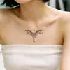 Tatuagem Temporária Adesivo Diabo Registro Y2K-Milênio Rosa Fluorescente Retrô Rebelde Duradoura à Prova d'Água para Braços e Pernas de Homens e Mulheres