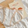 Ropa interior de algodón puro para niñas, Fina negra para mujer, Chica de pura lujuria blanca con abertura alta, Bragas de cintura media que no aprietan las piernas