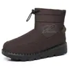 Botas de Invierno Nuevas de Algodón para Mujer con Forro de Felpa, Caña Media Engrosada, Zapatos de Algodón de Suela Gruesa, Impermeables Transfronterizos, Antideslizantes, Cálidos sin Cordones
