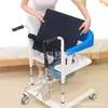 Venta Directa de Fábrica máquina de transferencia multifuncional elevación hidráulica paciente paralítico acostado cuidado de ancianos cambiador con taburete
