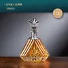 Decantador de whisky con tapa, recipiente de almacenamiento de licor de cristal estilo europeo, decantador de vino comercial, vaso para licor, vaso para whisky