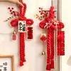 Decoración para inauguración de casa con motivos de nudos, colgante para manija de puerta, decoración para casa nueva, suministros para ceremonia de mudanza