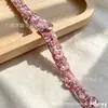 Nuevo Encaje de Cinta con Cuentas Hecho a Mano Incrustado con Diamantes de Lujo Pesado Cinta DIY Pequeña Fragancia Ropa Hanfu Accesorios Decoración