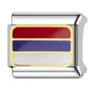 Pulsera Modular de Acero Inoxidable Bandera Americana Patrón DIY Pulsera Cosida a Mano Tendencia Joyería Italiana Estilo Caliente de Moda