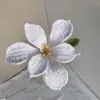 Novo Buquê de Seis Flores Lã Tricotado à Mão Adereços de Fotografia Decoração de Casa Enfeites de Mesa Flores Artificiais Frescas
