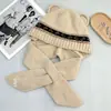 Conjunto de Gorro y Bufanda Tejidos Vintage para Mujer, Otoño e Invierno, Adelgazante de Rostro, Gorro Pullover Versátil, Engrosado para Calidez, Protección para las Orejas, Gorro de Lana