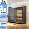 Rack de Cozinha de Chão Multicamadas Armário à Prova de Poeira Armário de Armazenamento para Micro-ondas Armário Multifuncional Armário de Armazenamento com Porta