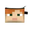 Cartera de Monedas Infantil de Minecraft Billetera Portátil Sencilla Bolsa para Monedas con Cremallera Pequeña Cartera para Auriculares