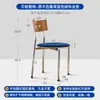 Silla de Comedor de Madera Maciza Estilo Antiguo Medio Silla con Respaldo para Apartamento Pequeño Lujo Ligero Hogar Restaurante Silla de Celebridad de Internet Silla de Diseñador de Acero Inoxidable