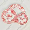 Conjunto de Pratos e Travessas de Porcelana Europeia Família D Série Tigre Porcelana Fina Exquisita Prato de Jantar para Banquete Restaurante Casa