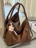 Bolso de Tote Retro de Gran Capacidad para Mujer, Bolso Casual Simple de Hombro Único, Bolso Cruzado de Cuero Suave Versátil para el Trabajo