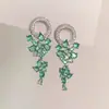 Brincos de Cacho de Uva Verde, Estilo Floresta Fresca Pequeno, Luxo Acessível, Clareamento, Nicho, Brincos de Franja de Cristal de Imitação Únicos e Bonitos