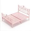 Cama de hierro reforzada, simple y moderna, estilo princesa, de Internet Celebrity, cama doble de 1,8 m, cama individual nórdica con estructura de hierro de 1 m.