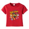 Ropa infantil de dibujos animados del equipo Wang Wang, una generación de niños, camiseta de manga corta de algodón, abrigo naranja, camiseta para bebé niño