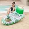 Asiento Doble Inflable para Agua Tipo Hoja, Ampliado y Engrosado, Flotador de Agua Inflable para Adultos, Cama Flotante Individual, Sillón