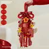 Decoración para inauguración de casa, Colgante para manija de puerta de entrada, Personaje de bendición, Nudo, Decoración para casa nueva, Suministros para ceremonia de mudanza