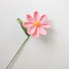 Flor de Lana Tejida a Mano Ramo Tejido Producto Terminado Flor Artificial Manzanilla Rosa Adorno Artificial Día de San Valentín Halloween